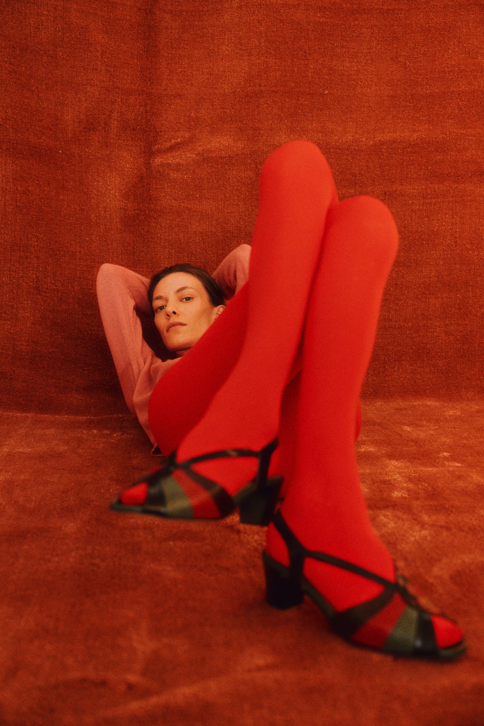 Close-cropped beauty and fashion portrait