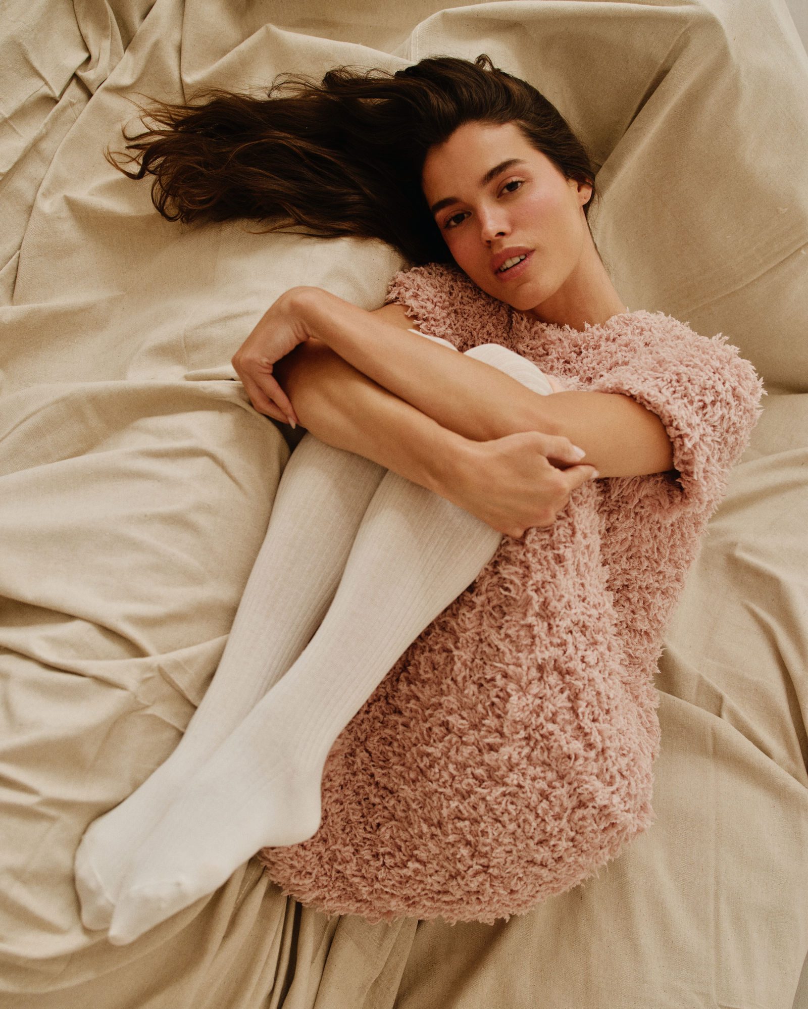 Fashion editorial image, urban outdoor setting